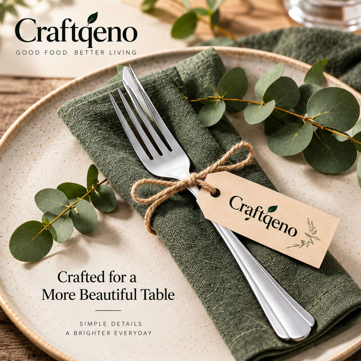 Craftqeno® Set of 12 Stainless Steel Dinner Forks