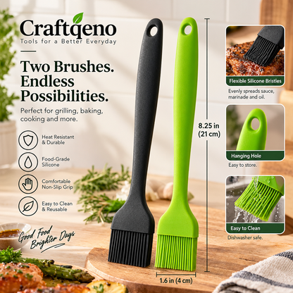 Craftqeno® 2-Piece Kitchen Basting Brush Set