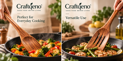 Craftqeno® 2-Piece Acacia Wood Spatula Set