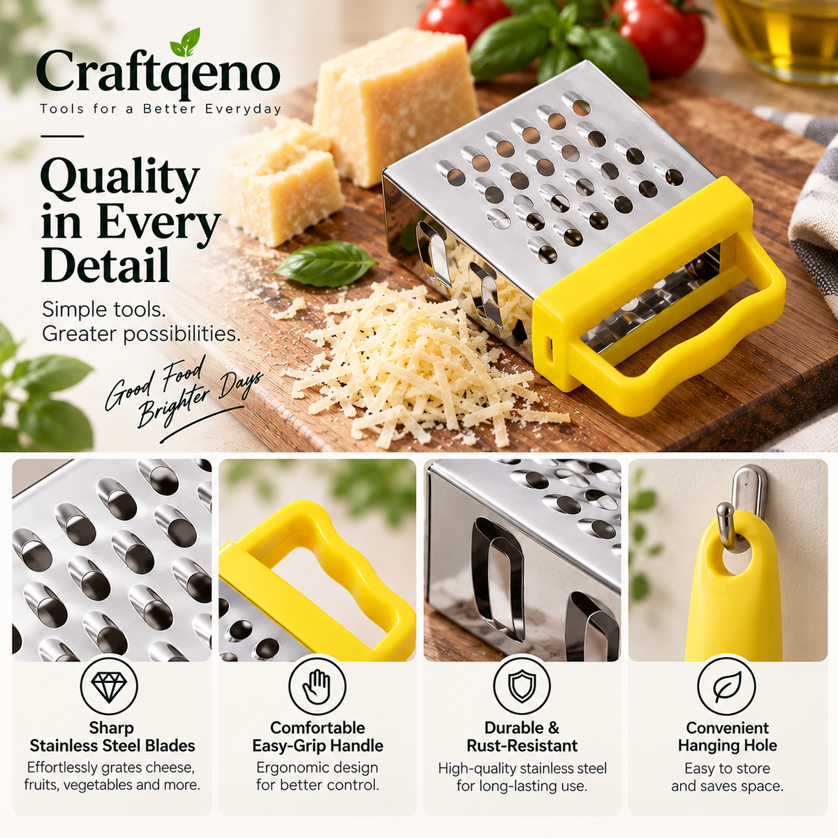 Craftqeno® Multi-Purpose Grater